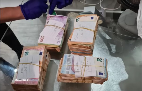 This screenshot taken from a Europol video shows international law enforcement personnel taking part in the 'Desert Light' operation in November. [Europol]