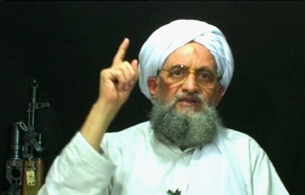 A grab from a video broadcast on June 9, 2006, shows Ayman al-Zawahiri speaking in a new videotape, one day after a joint US-Jordanian operation killed the al-Qaeda chief in Iraq, Abu Musab Al-Zarqawi. Al-Zawahiri was reportedly killed in a US strike in Kabul in 2022. [Al-Jazeera/AFP]