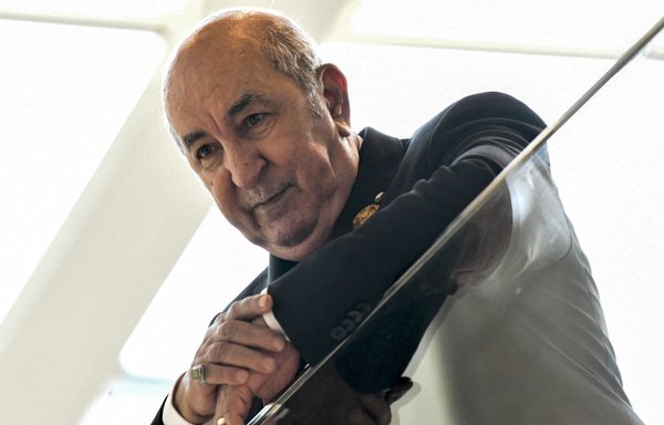 Algerian President Abdelmadjid Tebboune attends the closing ceremony of the 31st Arab League summit in Algiers on November 2. [AFP]