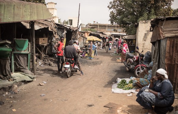 A market is pictured in Bamako, Mali, last February 1. According to Algerian President Abdelmadjid Tebboune, 80% of the problems in the Sahel are economy-related. [Florent Vergnes/AFP]