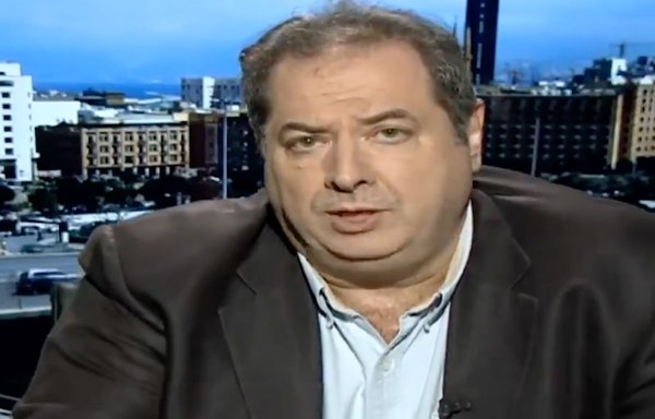 Blacklisted Lebanese money exchanger Hassan Moukalled is seen here in July 2021 in a screenshot from an Al-Mayadeen News video he retweeted from his Twitter account.