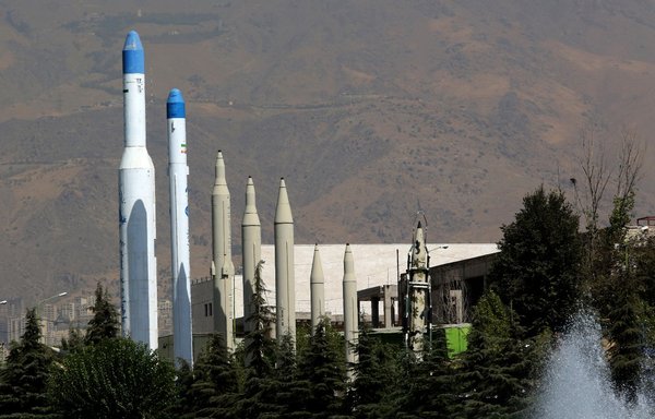 Iranian missiles are shown at Tehran's Islamic Revolution and Holy Defence museum in Tehran on September 21, 2019. [Atta Kenare/AFP]