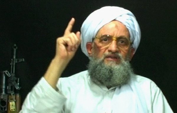 A grab from a video broadcast on June 9, 2006, shows Ayman al-Zawahiri speaking in a new videotape, one day after a joint US-Jordanian operation killed the al-Qaeda chief in Iraq, Abu Musab Al-Zarqawi. Al-Zawahiri was reportedly killed in a US strike in Kabul in 2022. [Al-Jazeera/AFP]