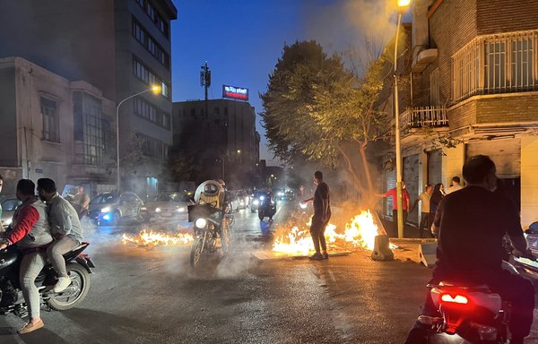 Iranians protesting in Tehran last October. [AFP]