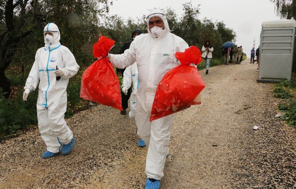 Members of the US Defence Threat Reduction Agency and the Jordanian armed forces participate in the Jordan Shield 2023 exercise in a photo posted to Twitter on April 5. [Defence Threat Reduction Agency]