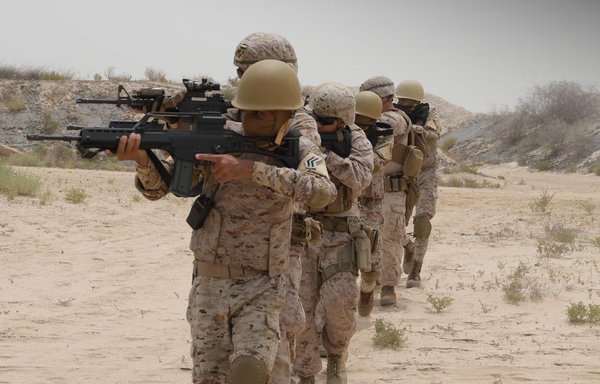 US and Saudi forces train together on urban warfare during Eagle Resolve 23 exercises in Saudi Arabia on June 2. [Saudi Ministry of Defence]
