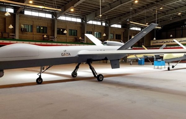 Iran has been supplying Russia with drones that the Kremlin is using in its war on Ukraine. The Iranian 'Gaza' drone -- unveiled in 2021-- is seen here. [Hamshahrionline]
