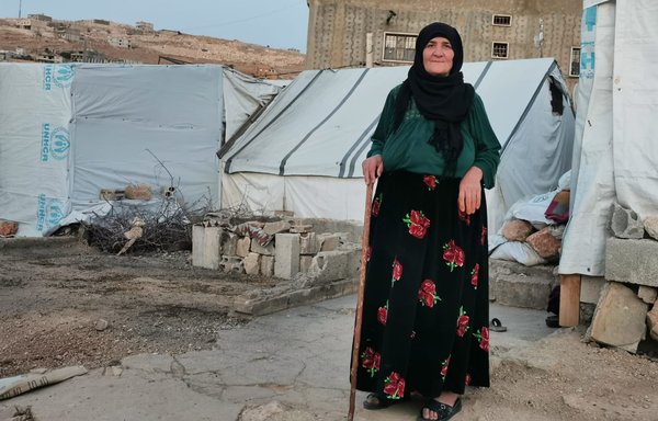 A Syrian refugee at a camp in Arsal on July 24. [Voice of Syrian Refugees-Lebanon]